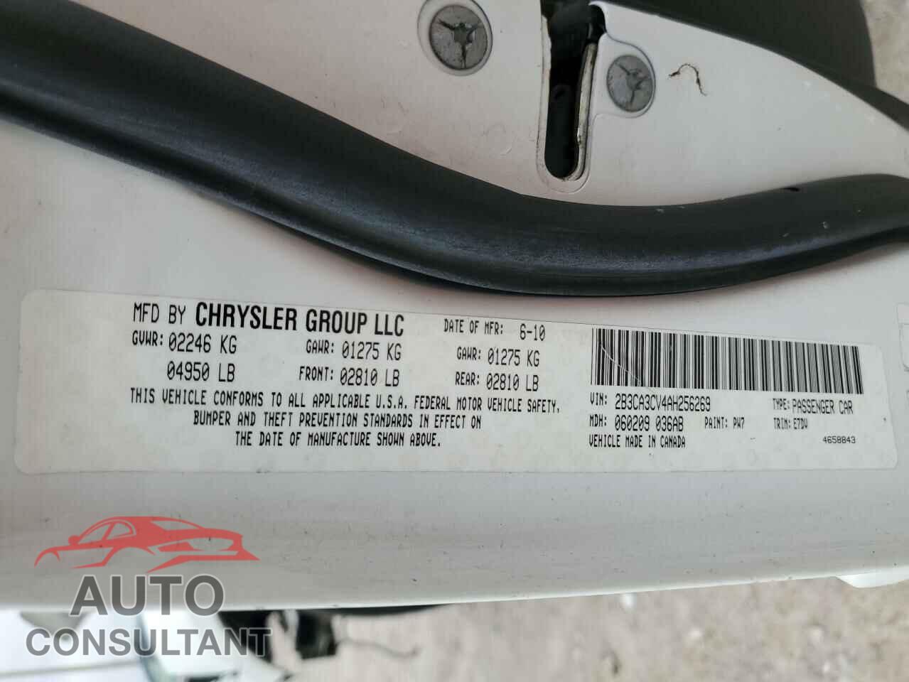 DODGE CHARGER 2010 - 2B3CA3CV4AH256269