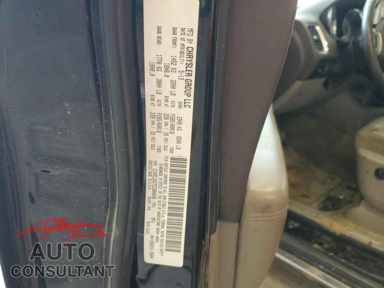 DODGE DURANGO 2013 - 1C4RDJDG7DC680606
