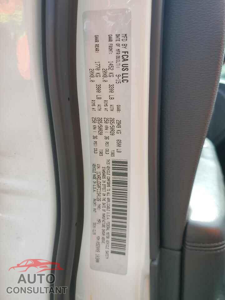 DODGE DURANGO 2015 - 1C4RDJDG0FC154126