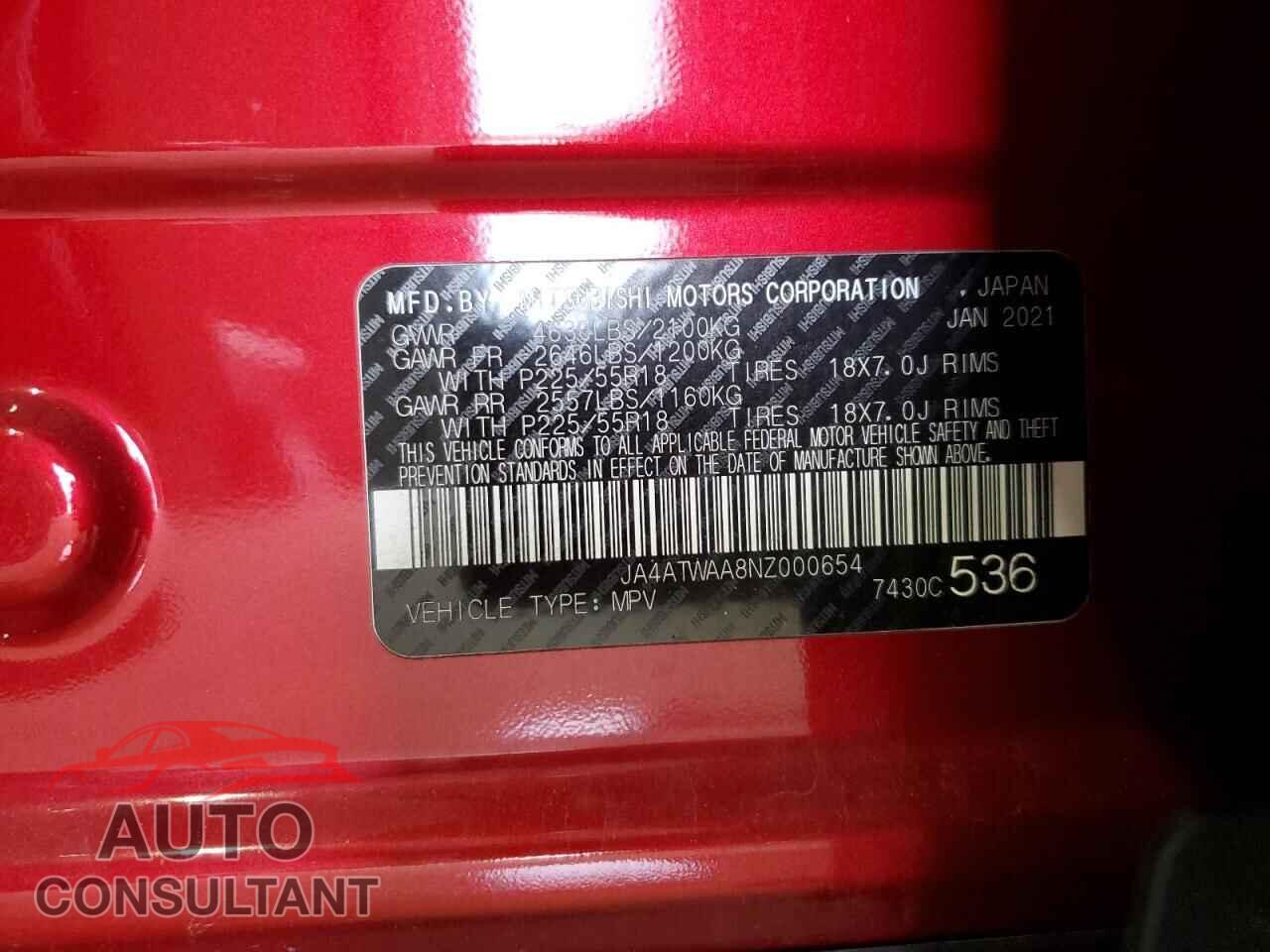 MITSUBISHI ECLIPSE 2022 - JA4ATWAA8NZ000654