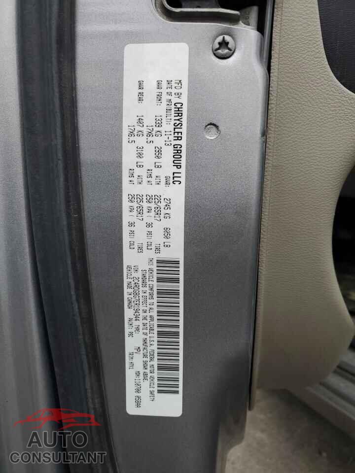 DODGE CARAVAN 2014 - 2C4RDGBG7ER194344