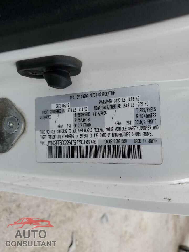 MAZDA MX5 2012 - JM1NC2PF5C0226476