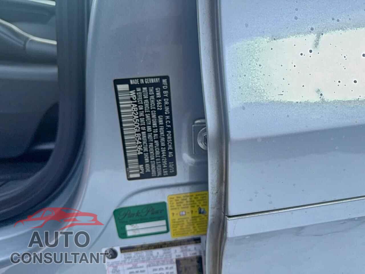 PORSCHE MACAN 2016 - WP1AB2A50GLB54364