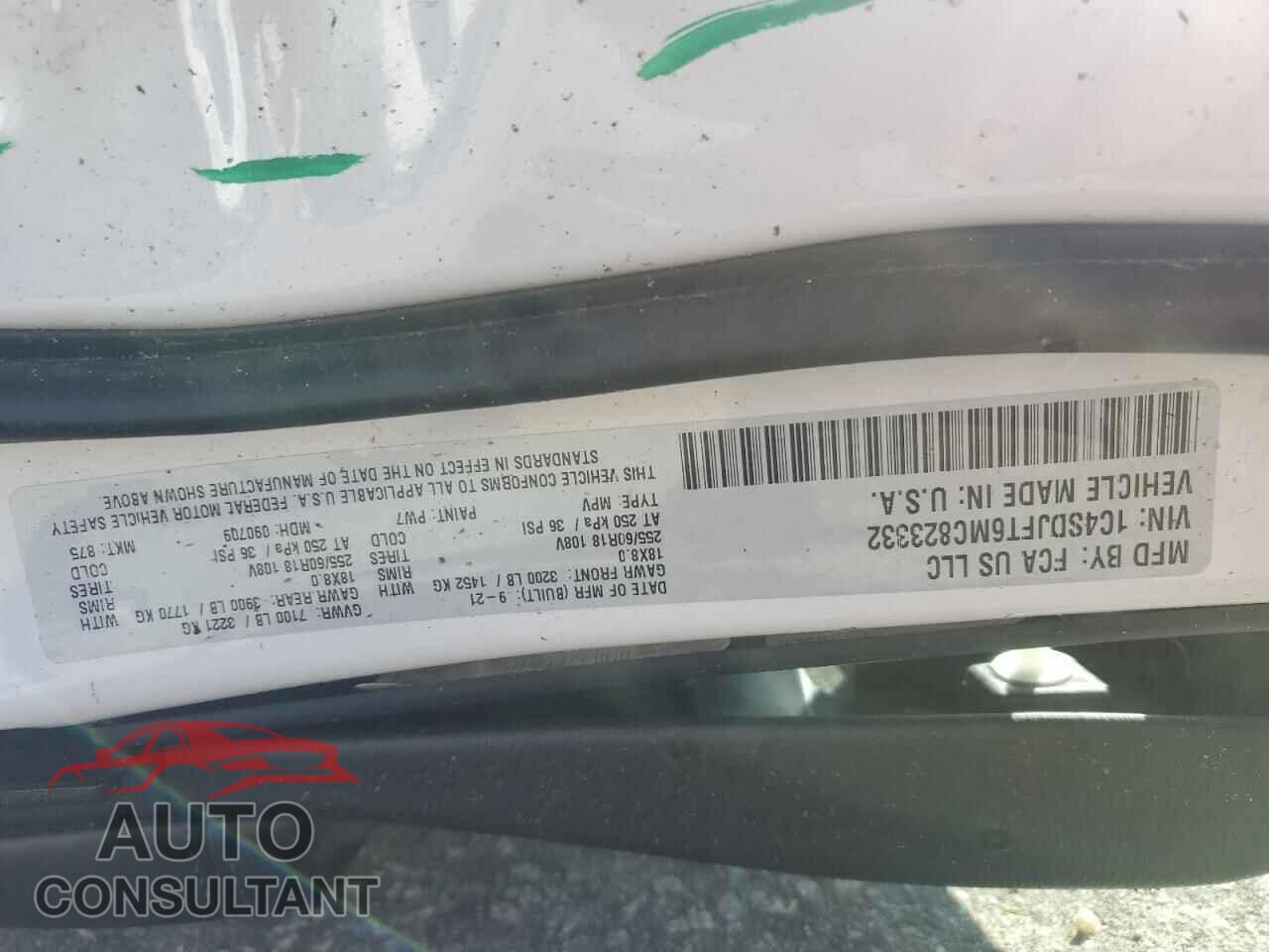 DODGE DURANGO 2021 - 1C4SDJFT6MC823332