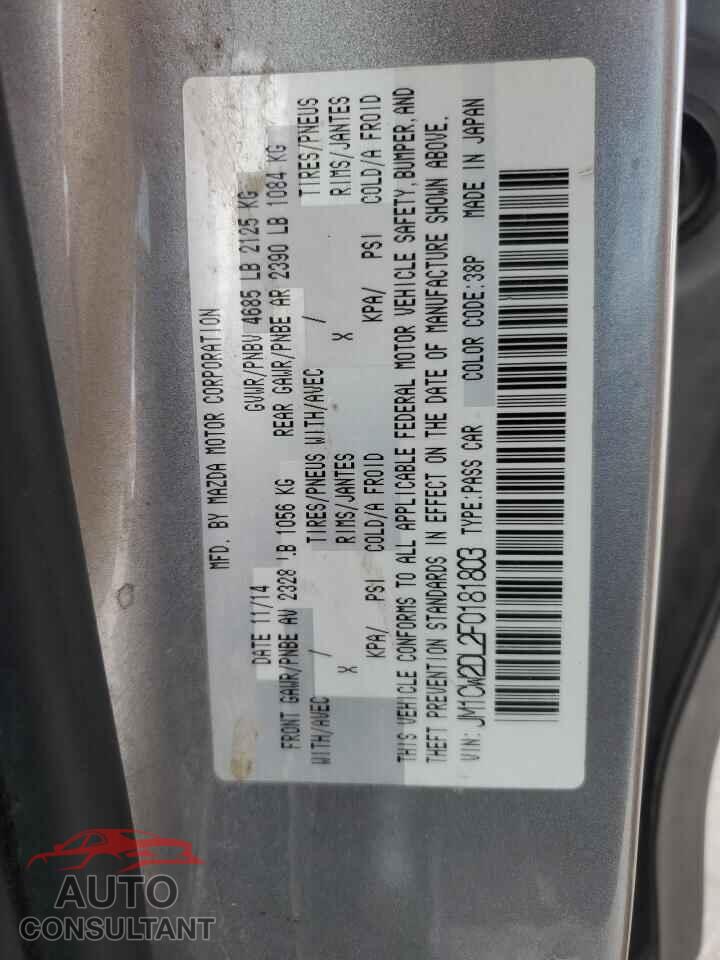 MAZDA 5 2015 - JM1CW2DL2F0181803