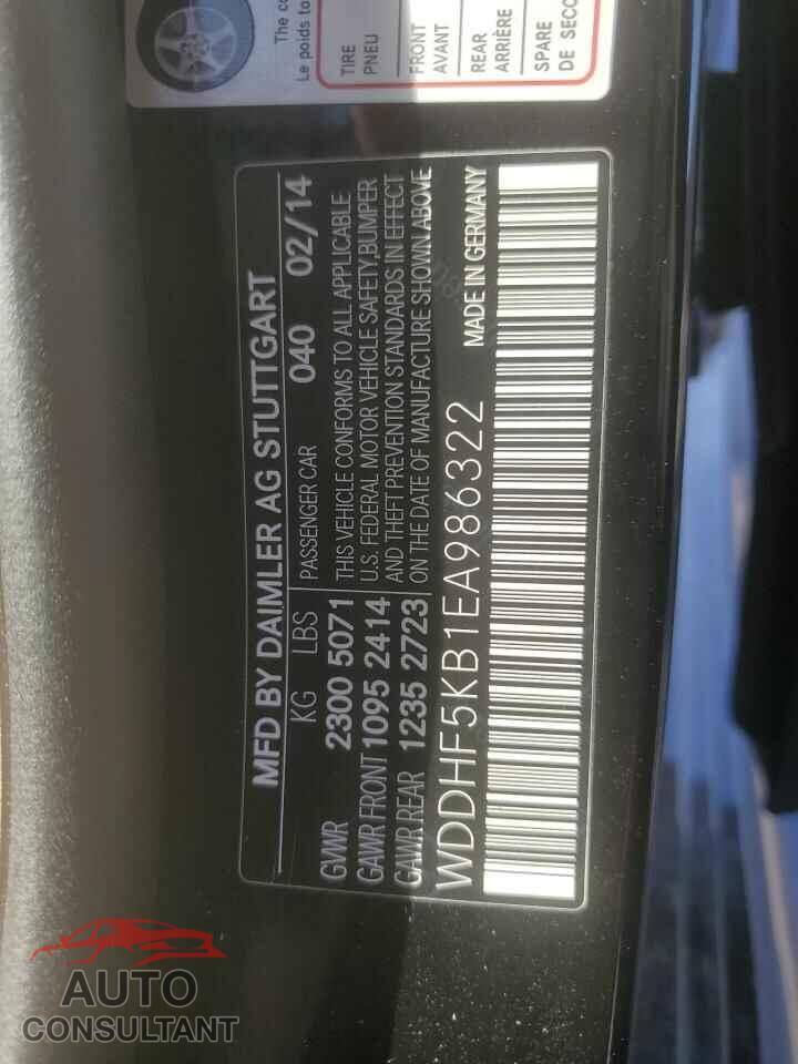 MERCEDES-BENZ E-CLASS 2014 - WDDHF5KB1EA986322