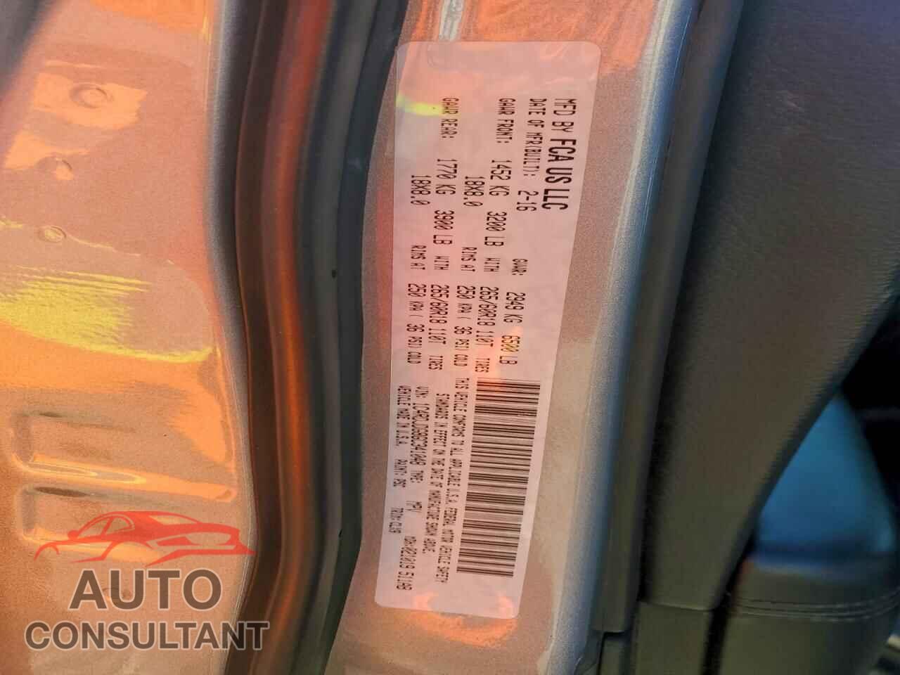DODGE DURANGO 2016 - 1C4RDJDG8GC341048