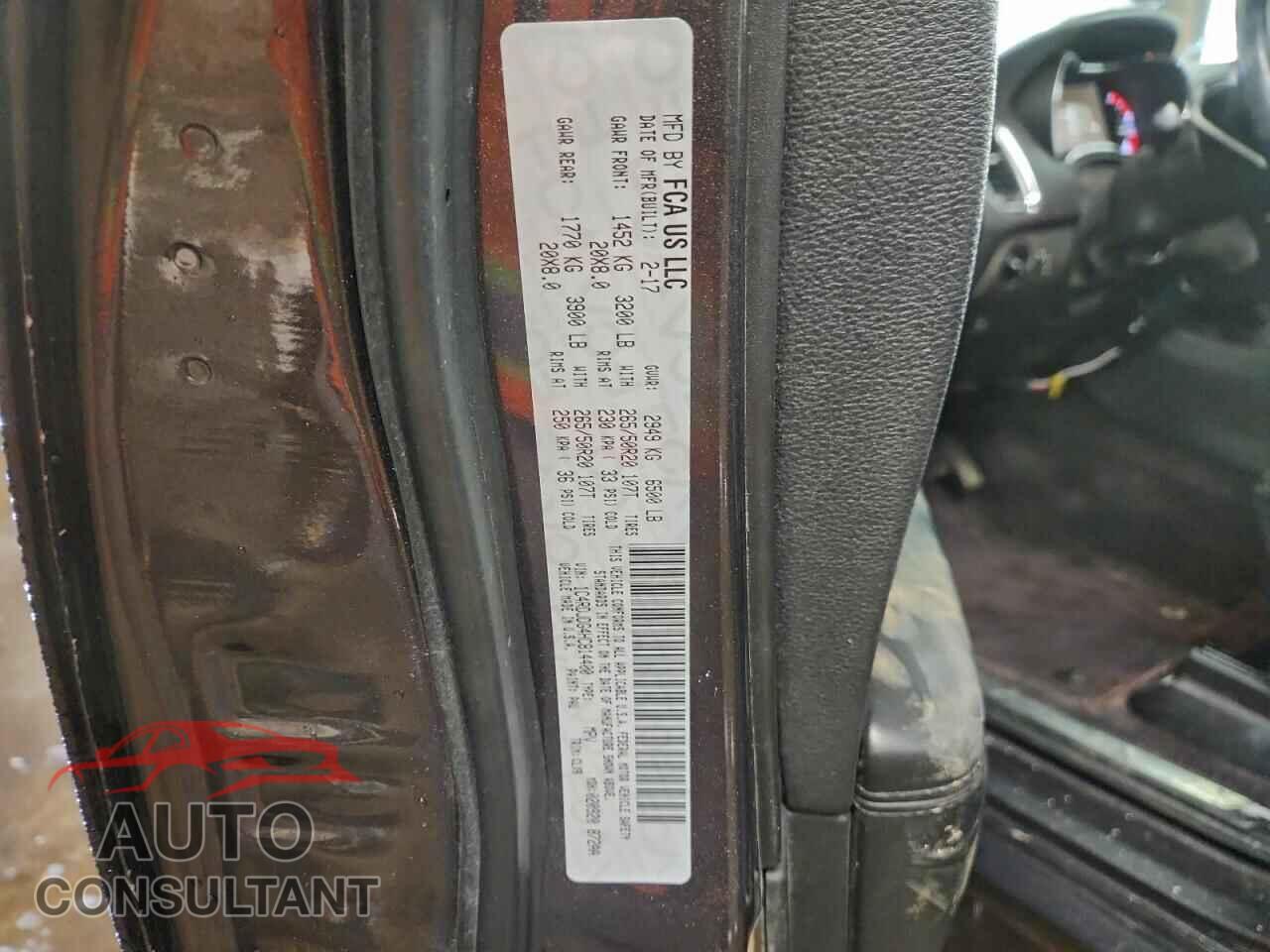 DODGE DURANGO 2017 - 1C4RDJDG4HC814400