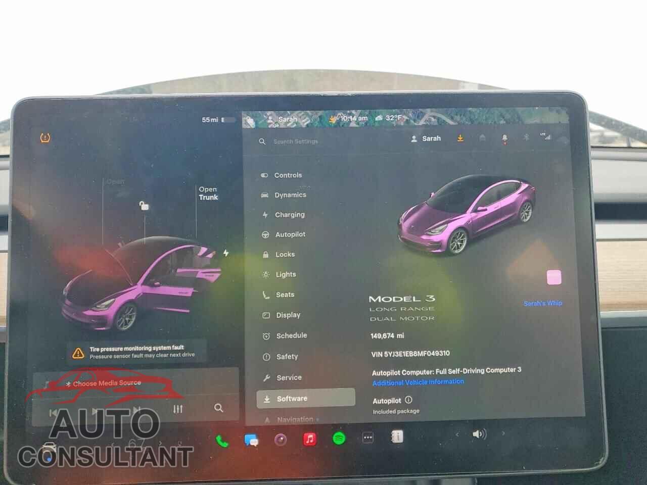 TESLA MODEL 3 2021 - 5YJ3E1EB8MF049310