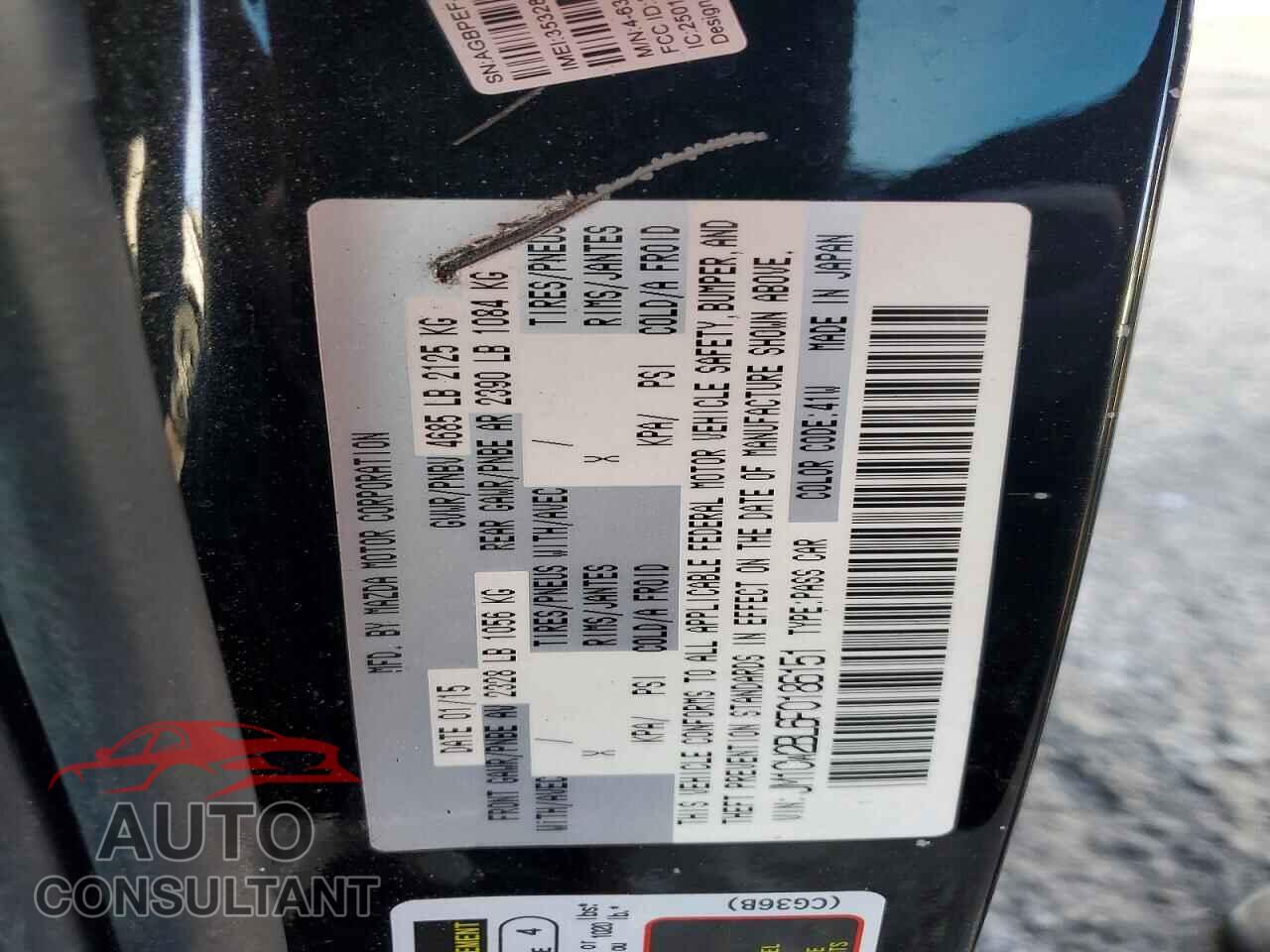MAZDA 5 2015 - JM1CW2BL6F0186151