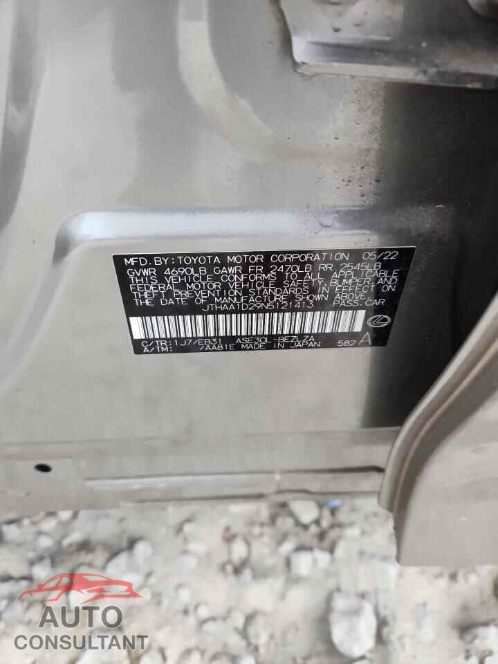 LEXUS IS 2022 - JTHAA1D29N5121413