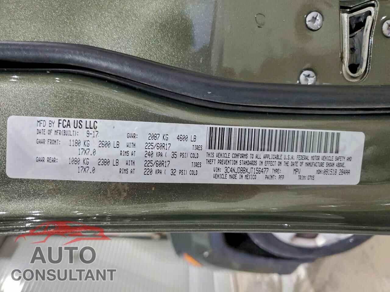 JEEP COMPASS 2018 - 3C4NJDBBXJT156477