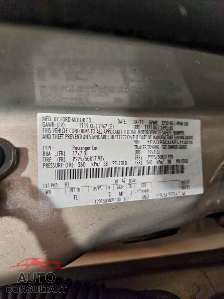 FORD CMAX 2015 - 1FADP5CUXFL112018