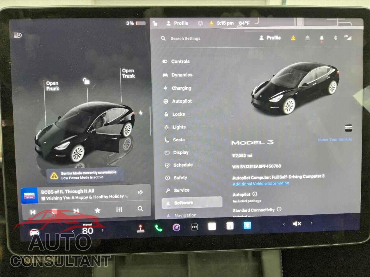 TESLA MODEL 3 2023 - 5YJ3E1EA6PF450768