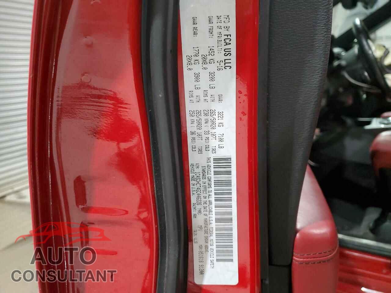 DODGE DURANGO 2016 - 1C4SDHCT4GC446226