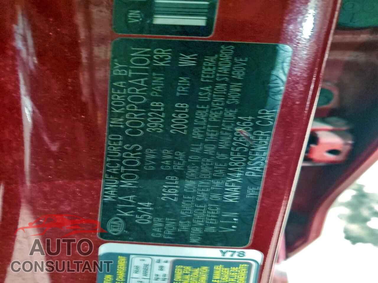 KIA FORTE 2015 - KNAFX4A80F5268864