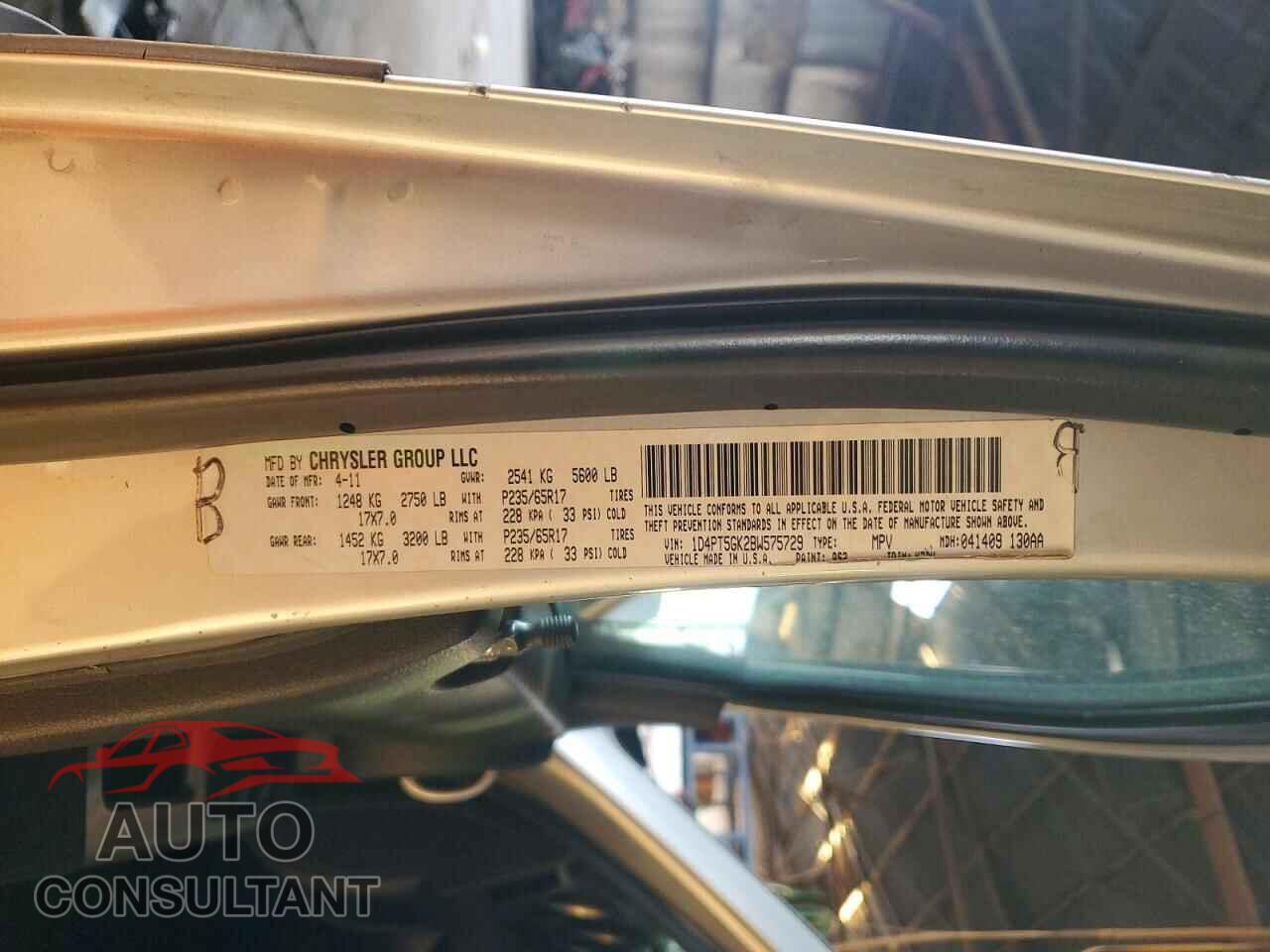 DODGE NITRO 2011 - 1D4PT5GK2BW575729