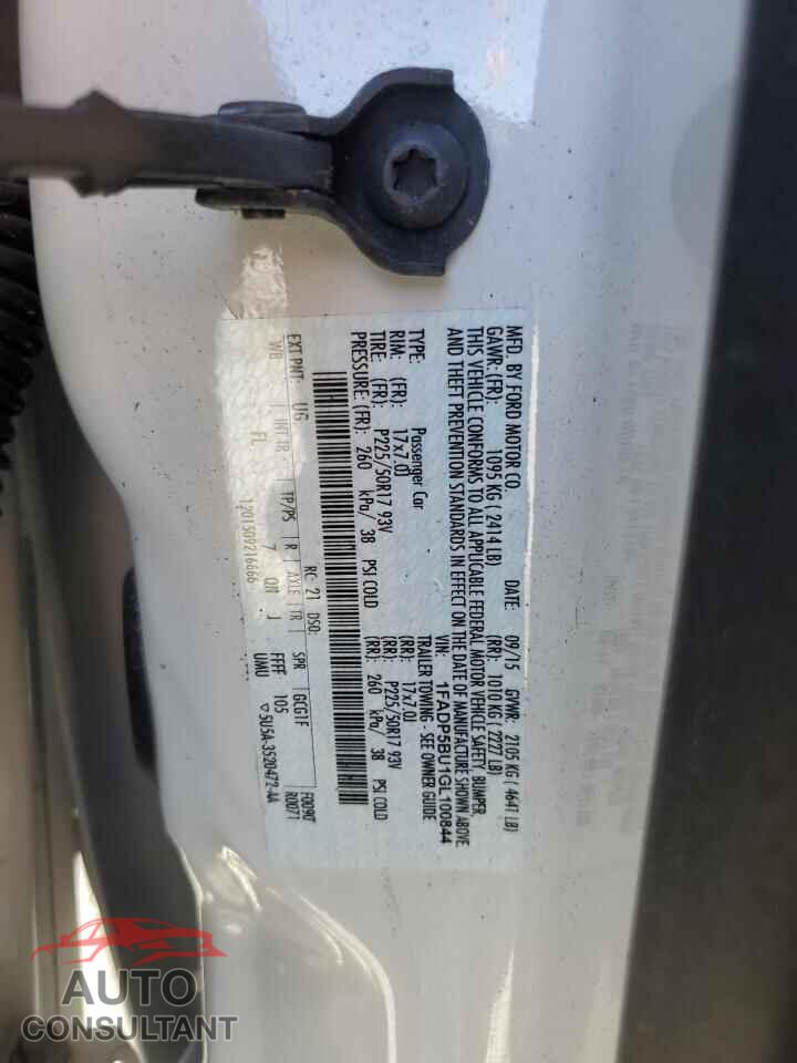 FORD CMAX 2016 - 1FADP5BU1GL100844