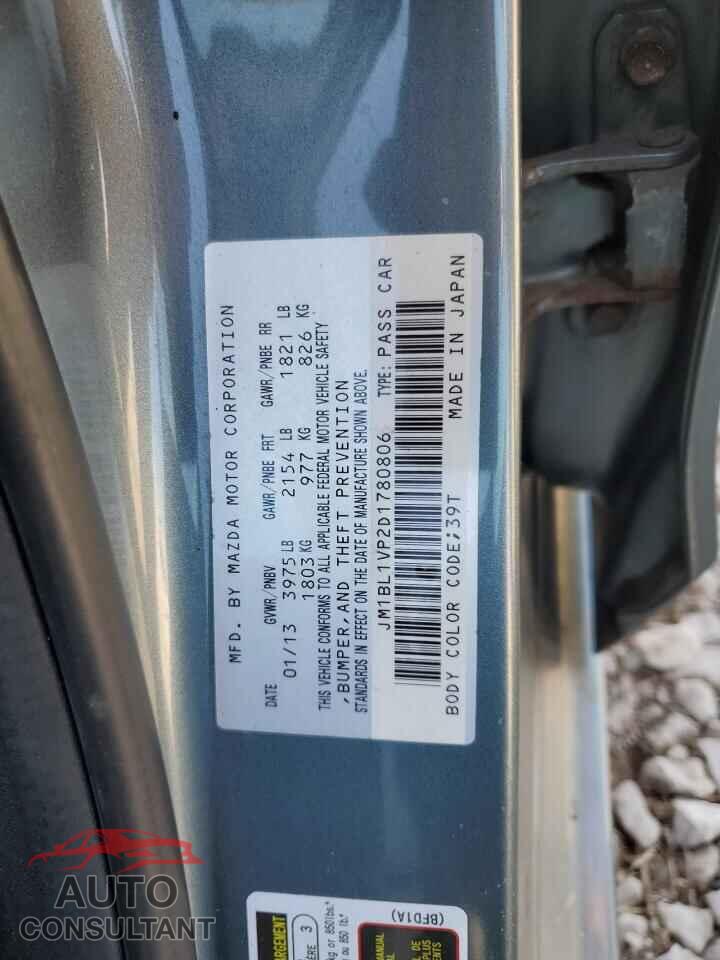 MAZDA 3 2013 - JM1BL1VP2D1780806