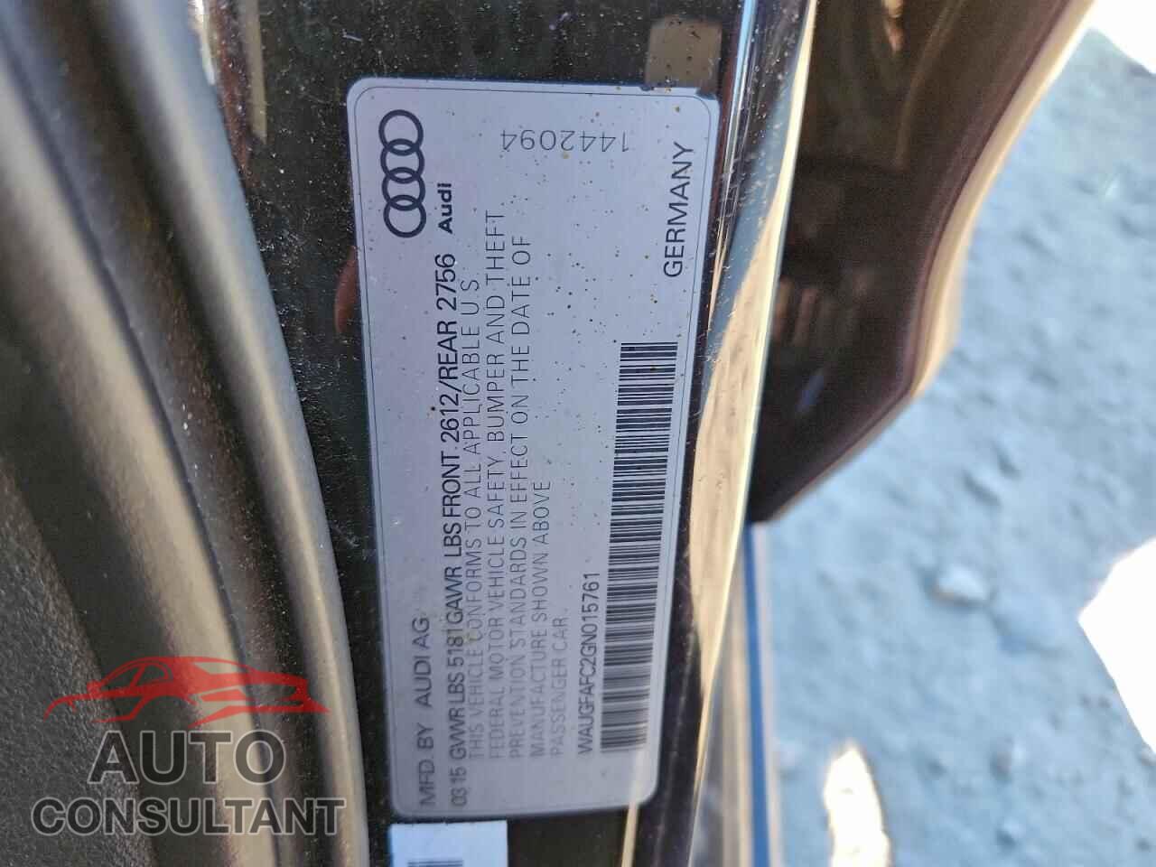 AUDI A6 2016 - WAUGFAFC2GN015761