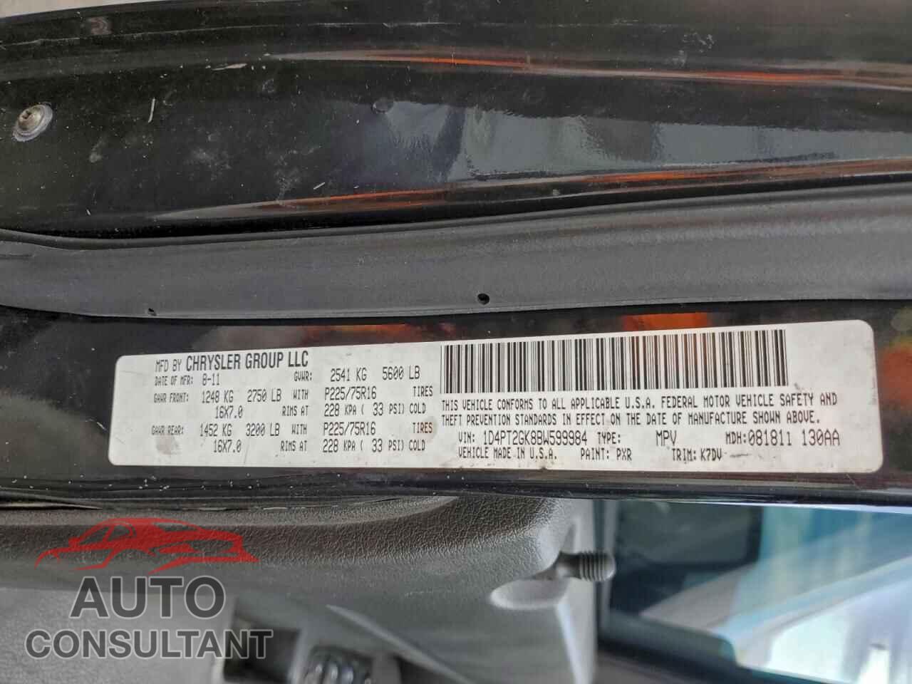 DODGE NITRO 2011 - 1D4PT2GK8BW599984