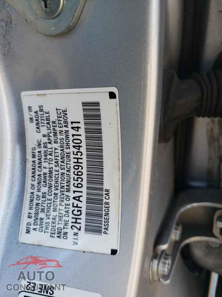 HONDA CIVIC 2009 - 2HGFA16569H540141
