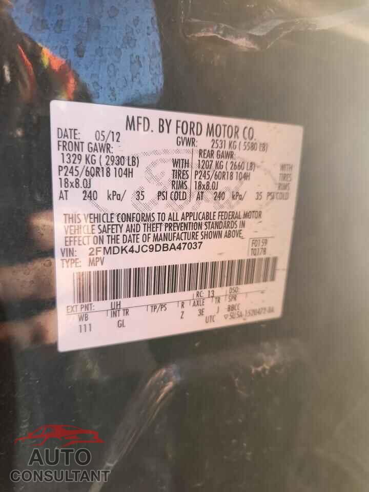 FORD EDGE 2013 - 2FMDK4JC9DBA47037