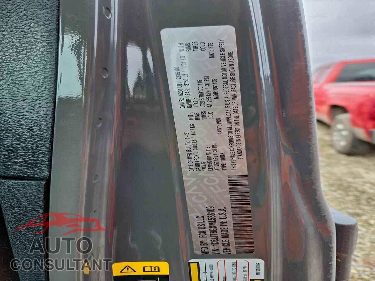 JEEP GLADIATOR 2021 - 1C6JJTBGXML588109