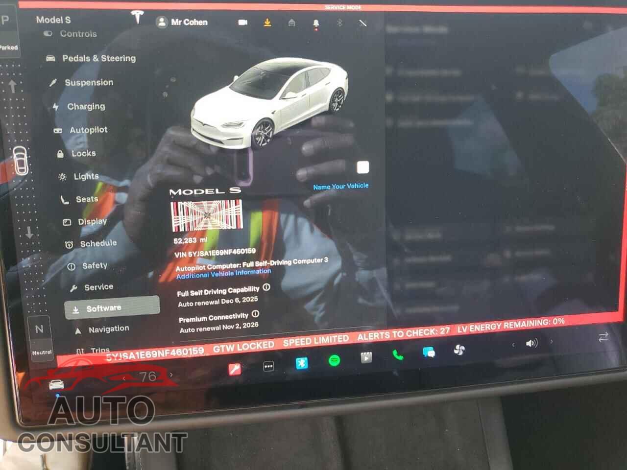 TESLA MODEL S 2022 - 5YJSA1E69NF460159