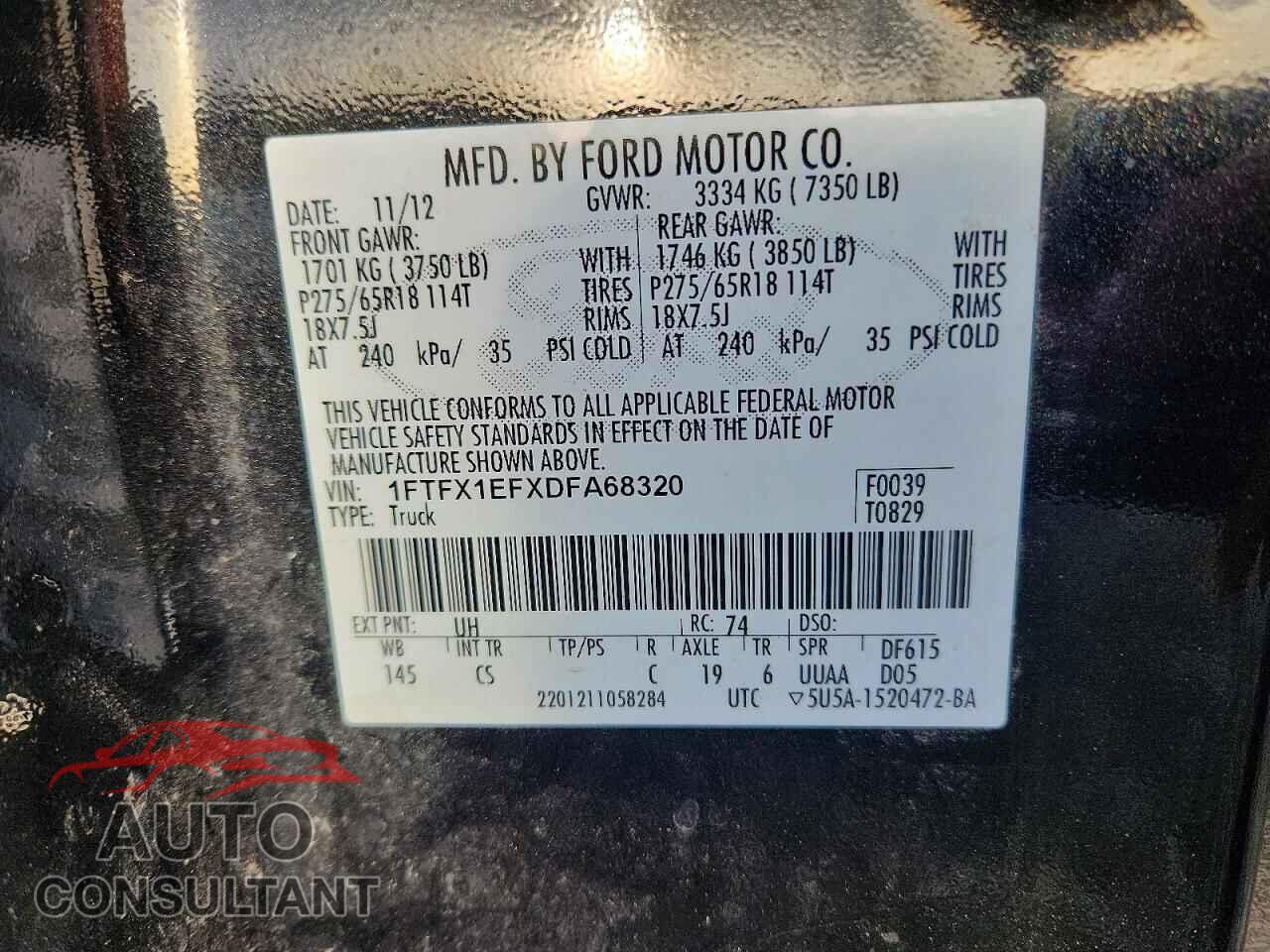 FORD F-150 2013 - 1FTFX1EFXDFA68320