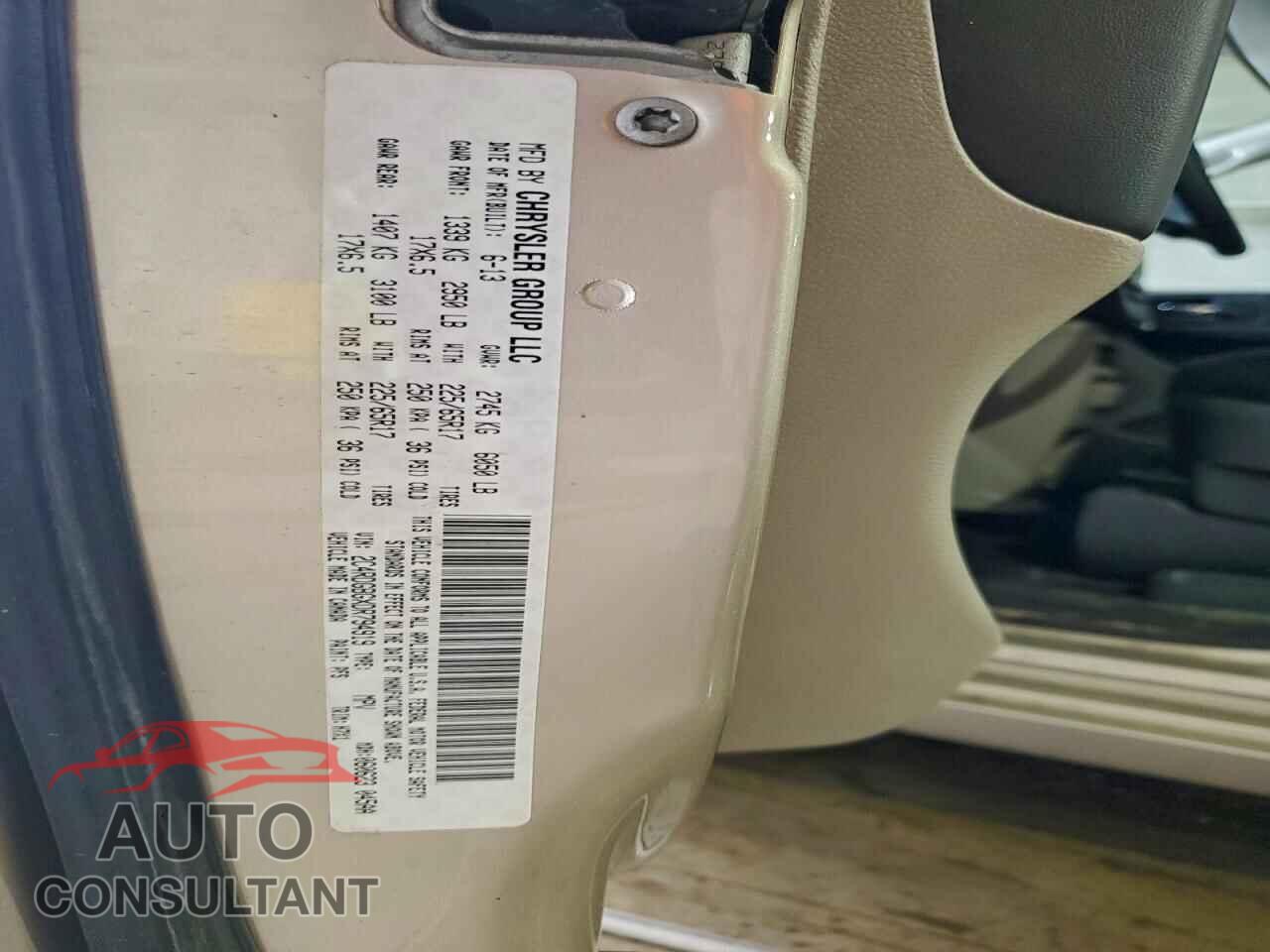 DODGE CARAVAN 2013 - 2C4RDGBGXDR794919
