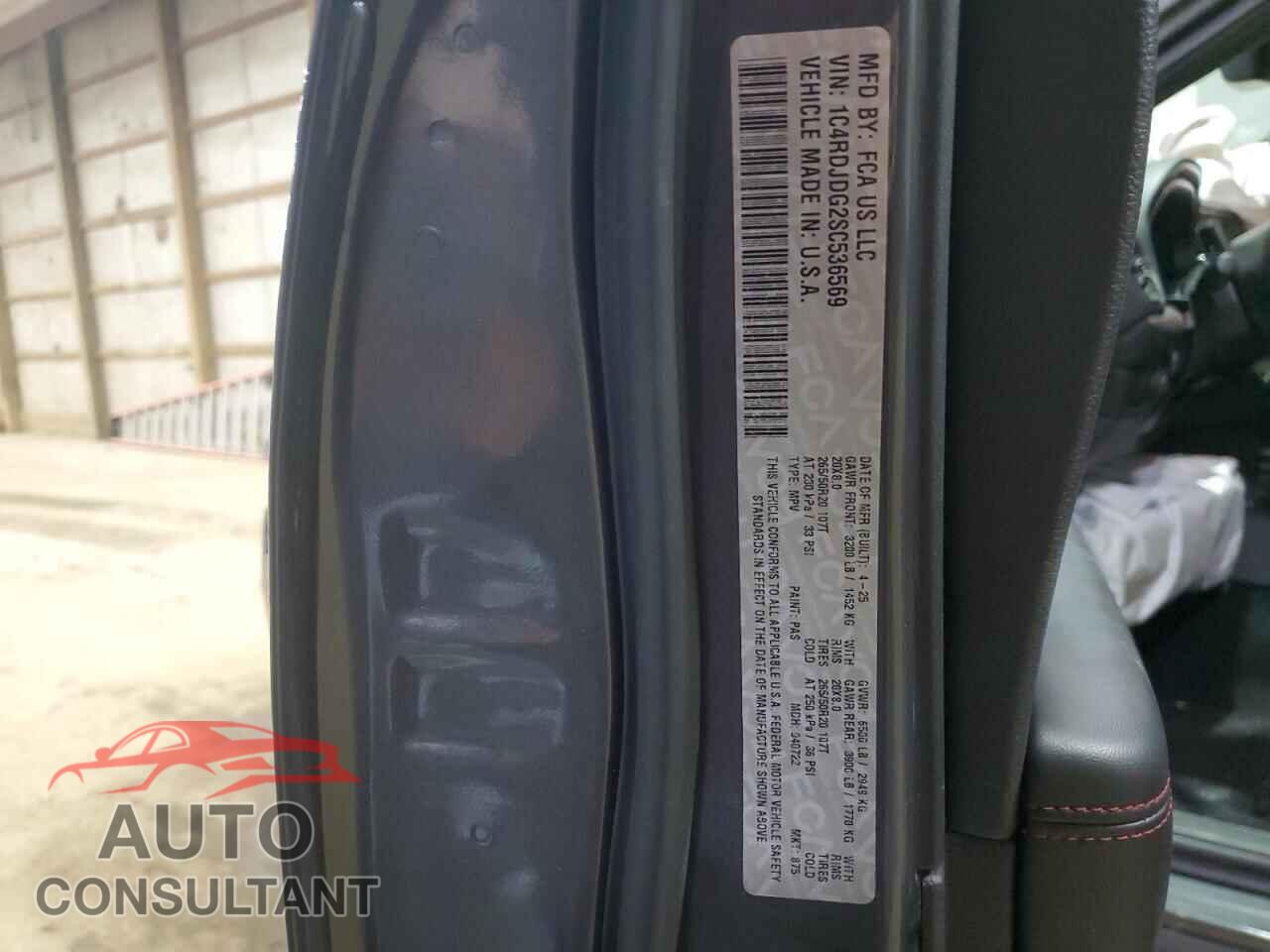 DODGE DURANGO 2025 - 1C4RDJDG2SC536569
