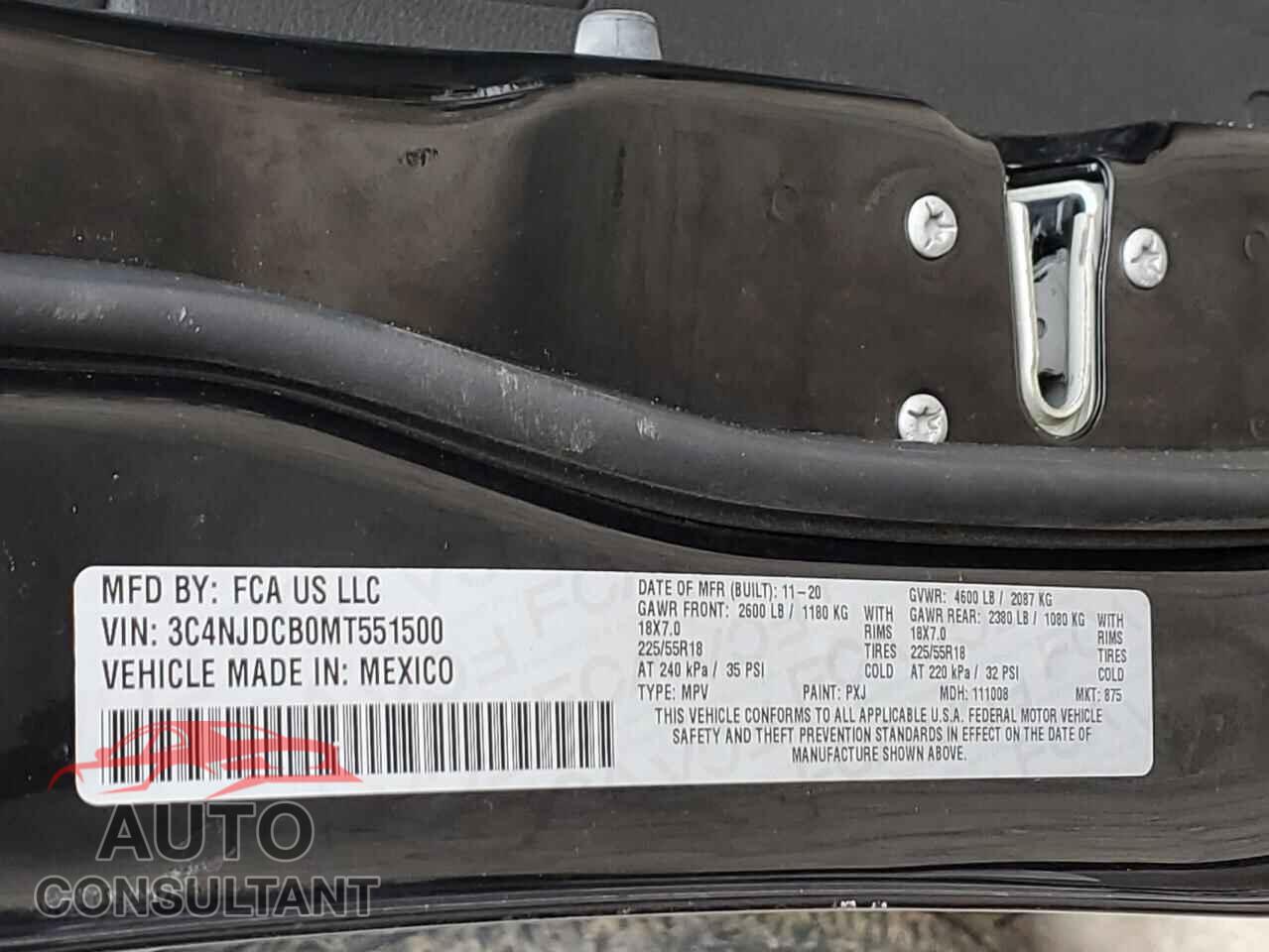 JEEP COMPASS 2021 - 3C4NJDCB0MT551500