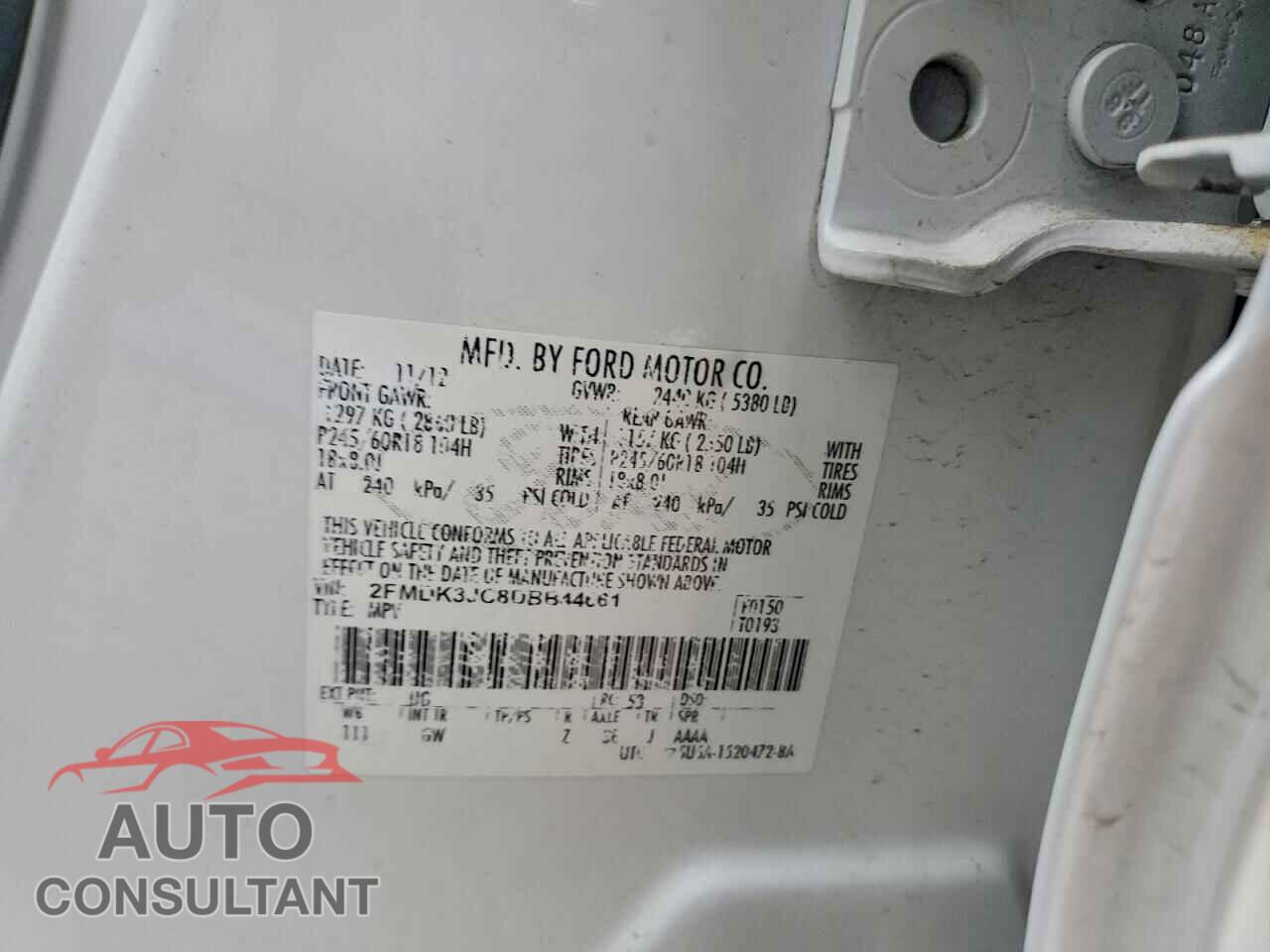 FORD EDGE 2013 - 2FMDK3JC8DBB44661