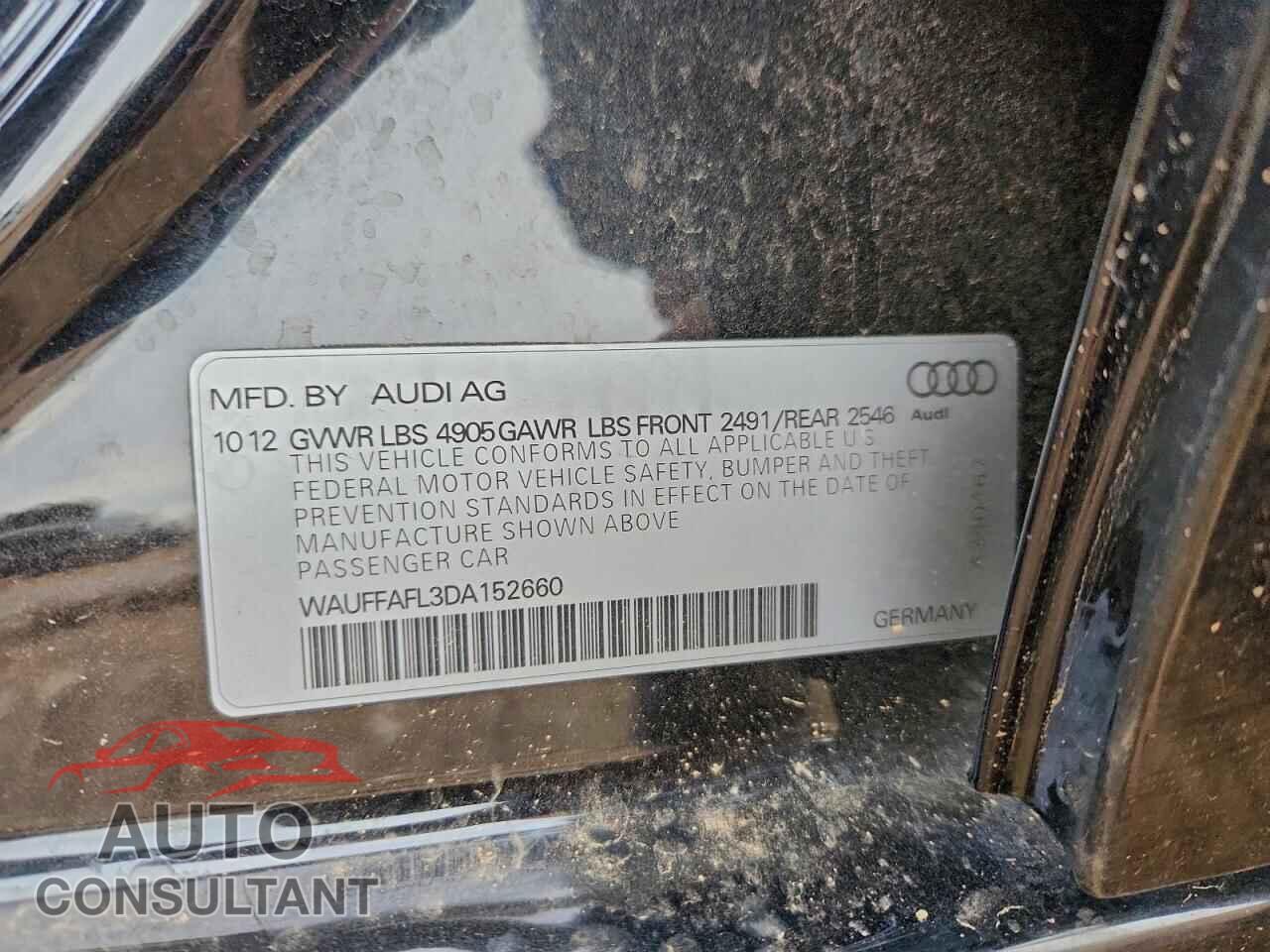 AUDI A4 2013 - WAUFFAFL3DA152660