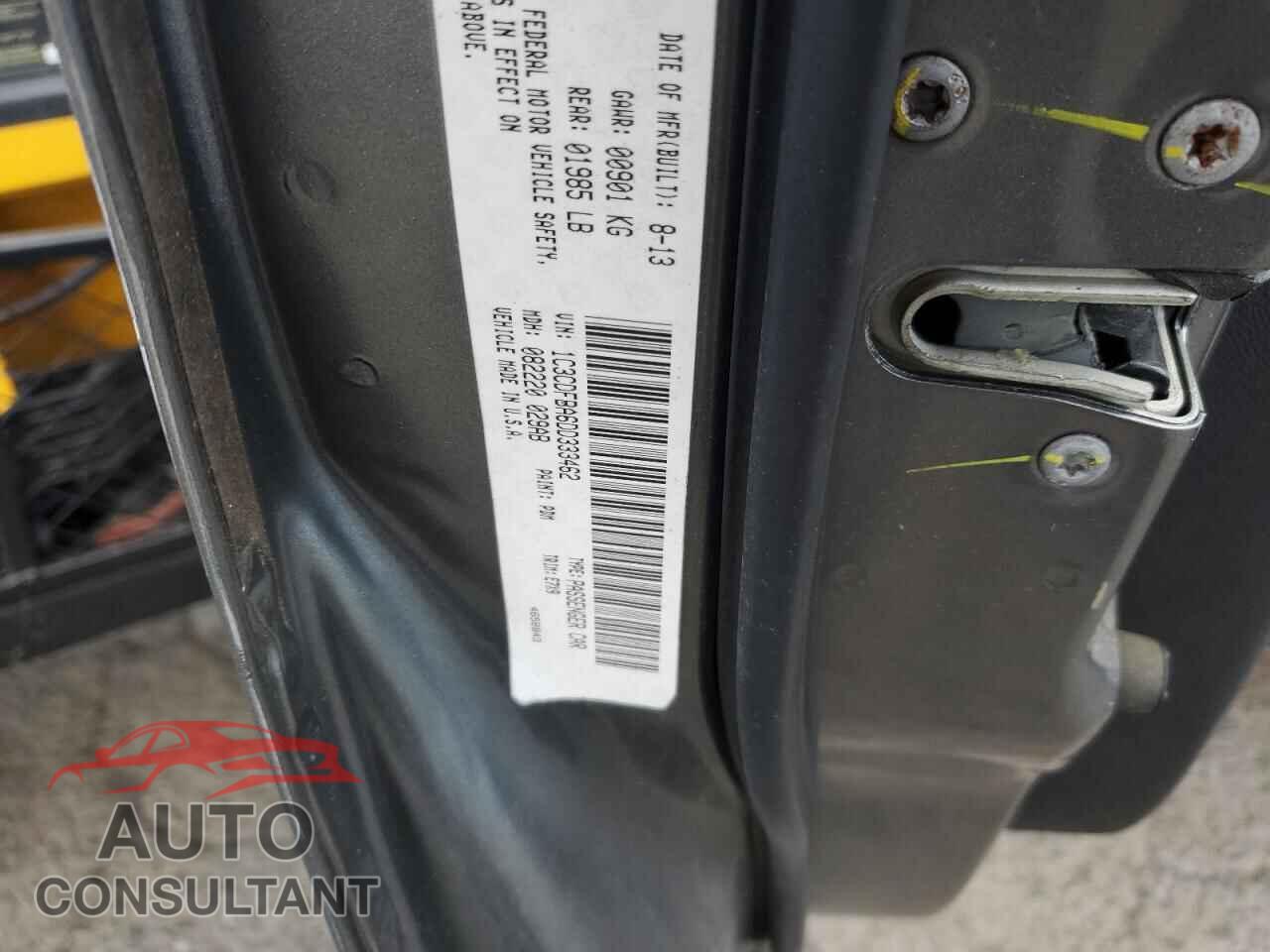 DODGE DART 2013 - 1C3CDFBA6DD333462