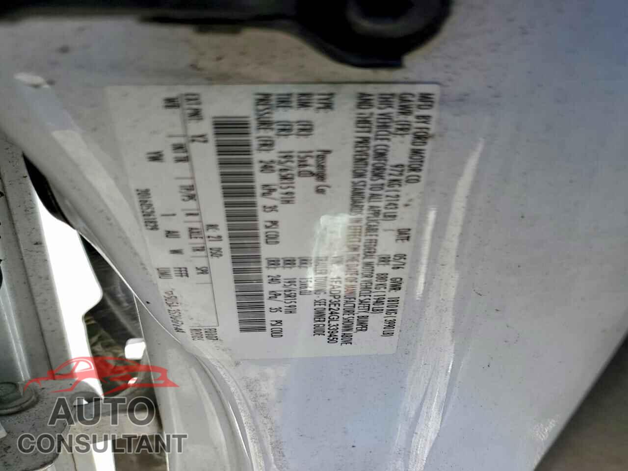 FORD FOCUS 2016 - 1FADP3E24GL339450