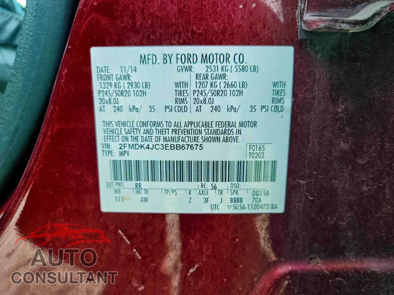 FORD EDGE 2014 - 2FMDK4JC3EBB67675