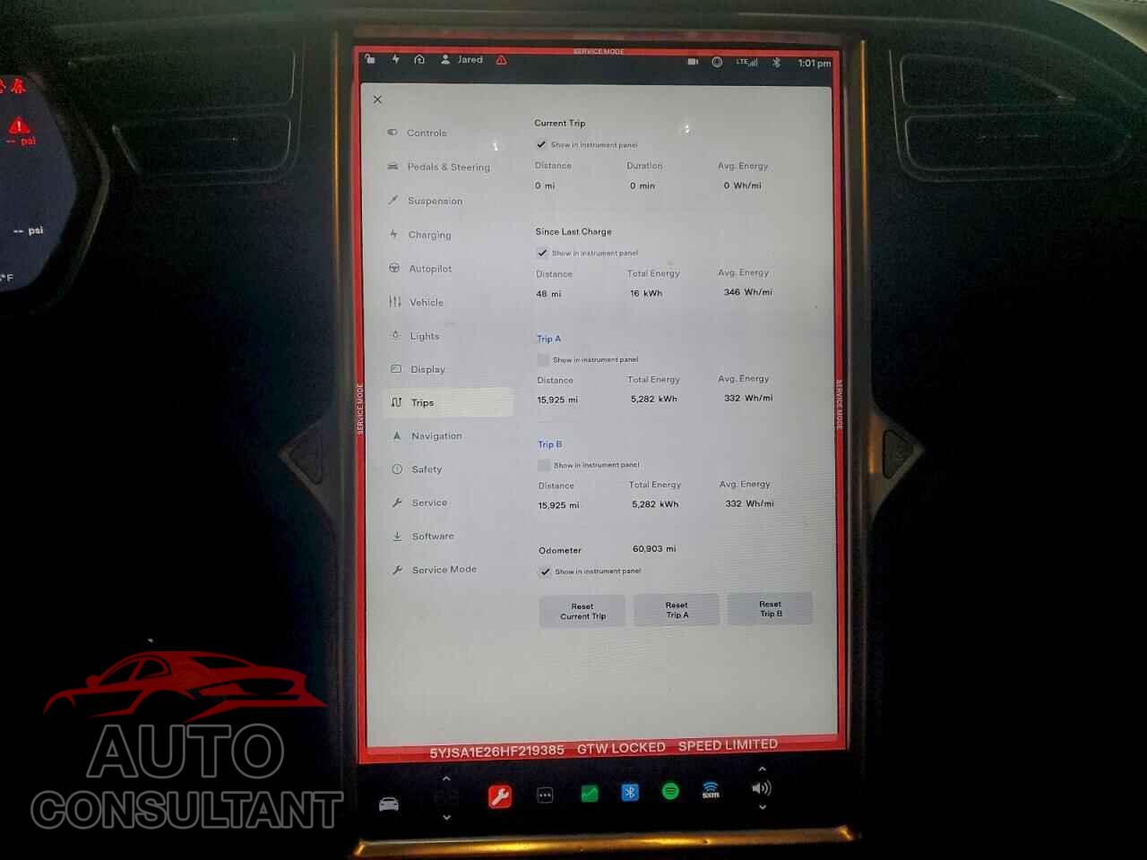 TESLA MODEL S 2017 - 5YJSA1E26HF219385