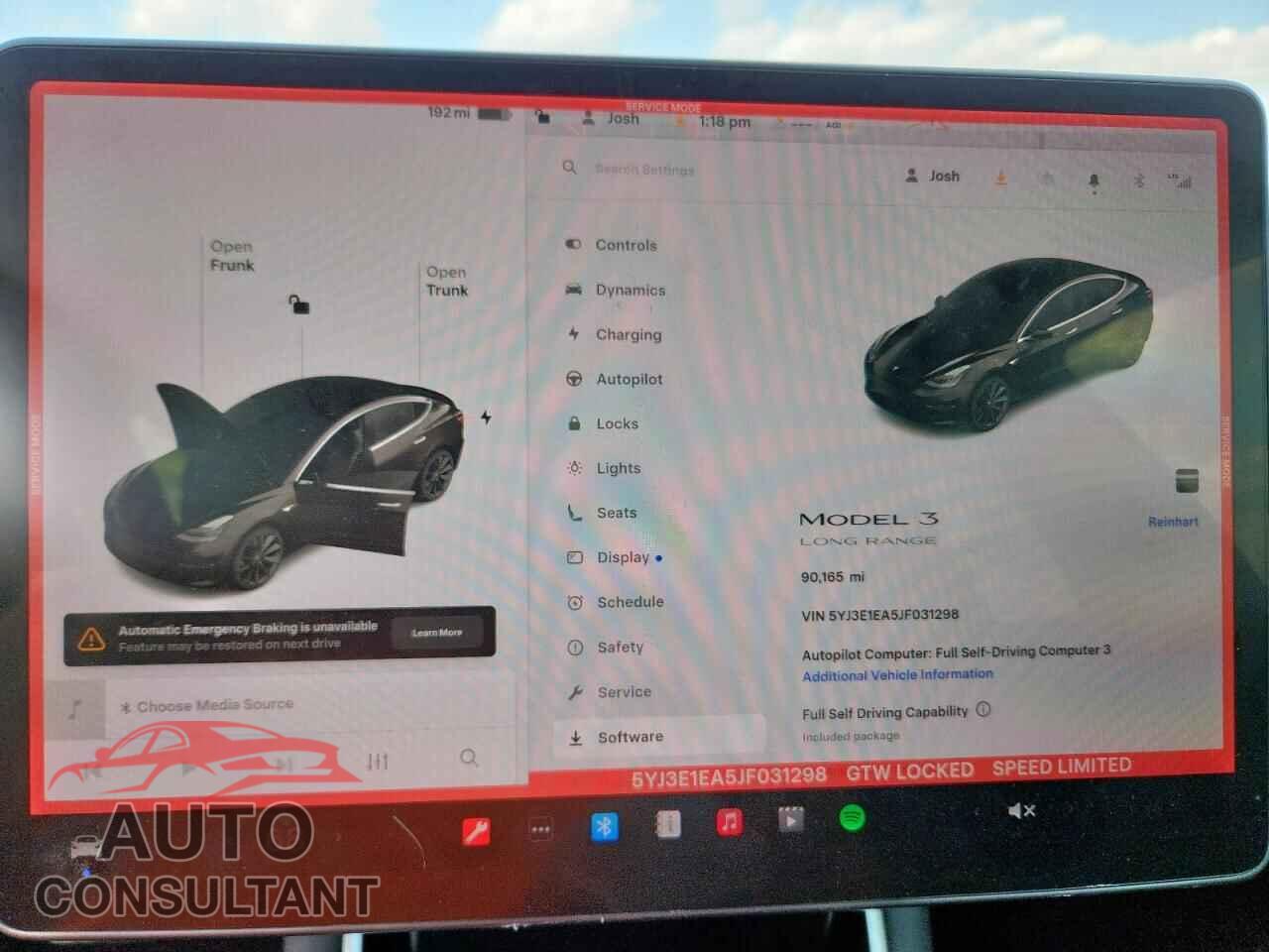 TESLA MODEL 3 2018 - 5YJ3E1EA5JF031298