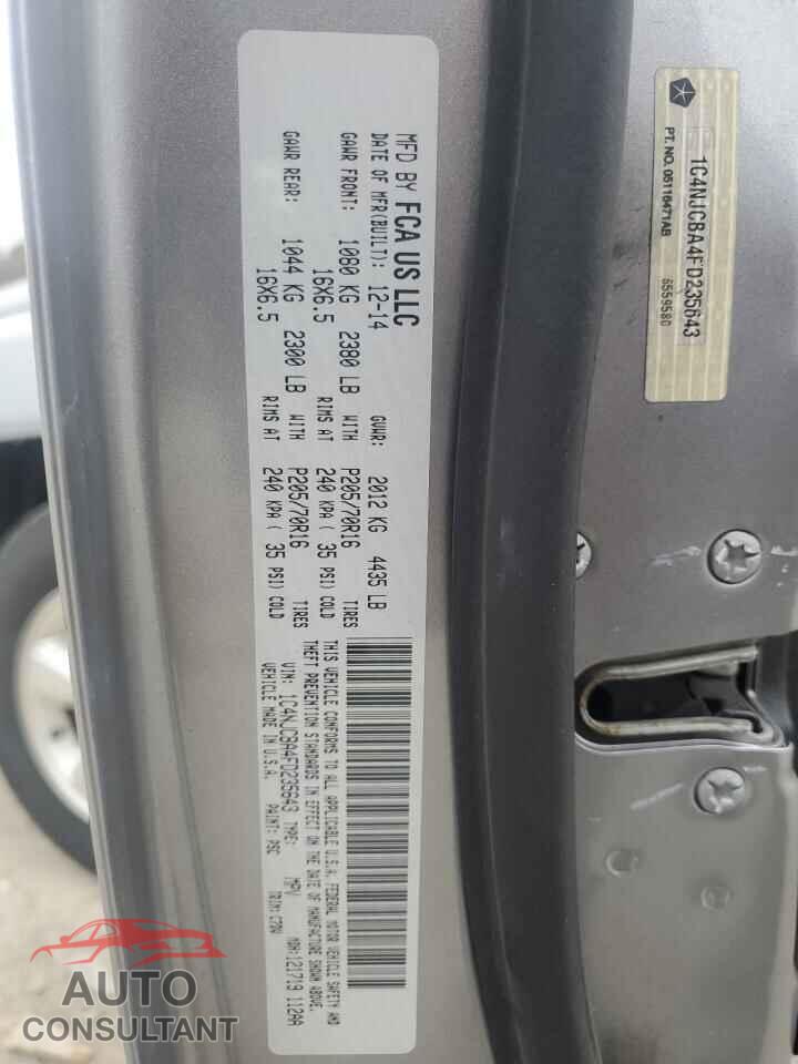 JEEP COMPASS 2015 - 1C4NJCBA4FD235643