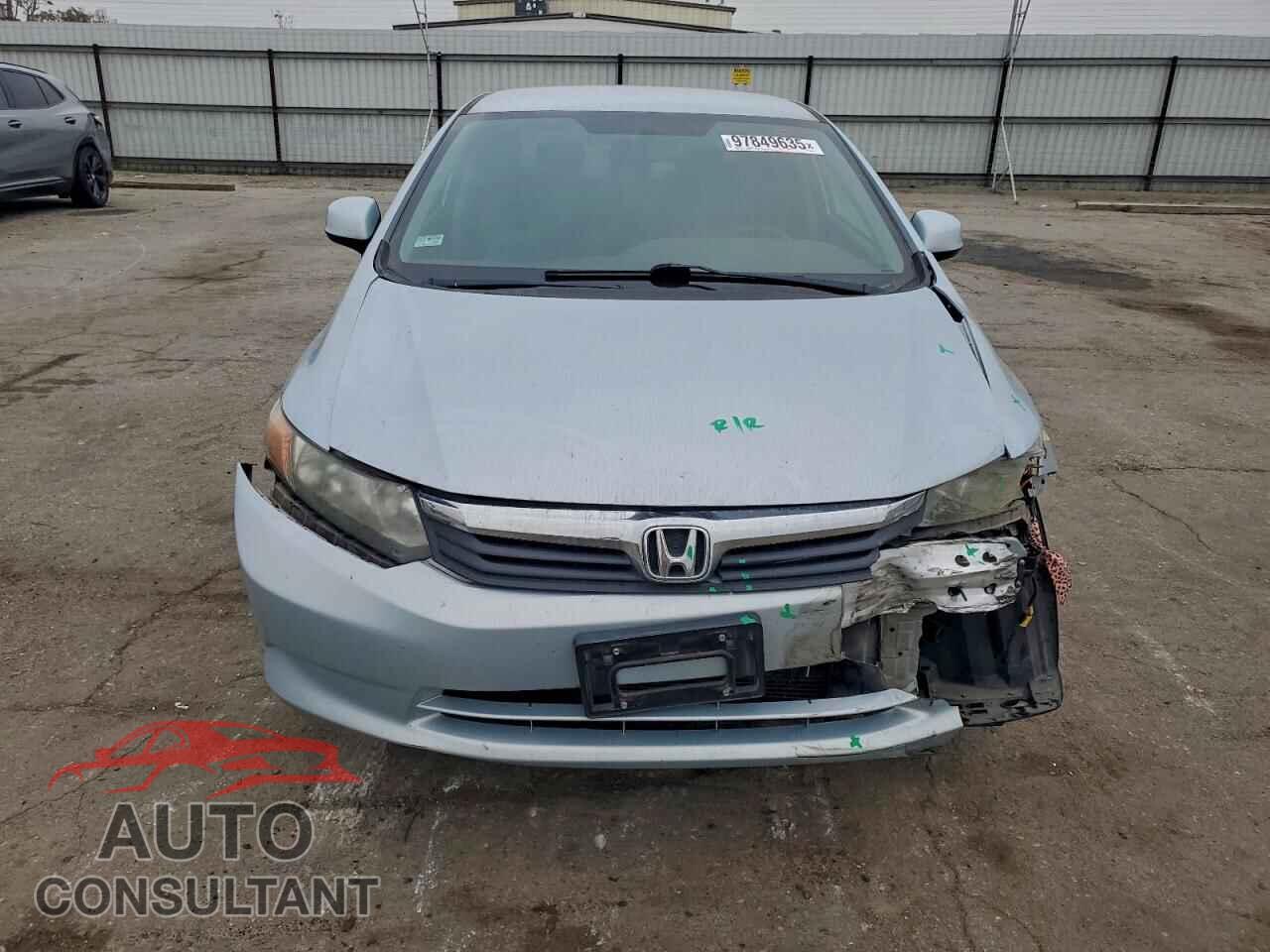 HONDA CIVIC 2012 - 19XFB2F56CE316307