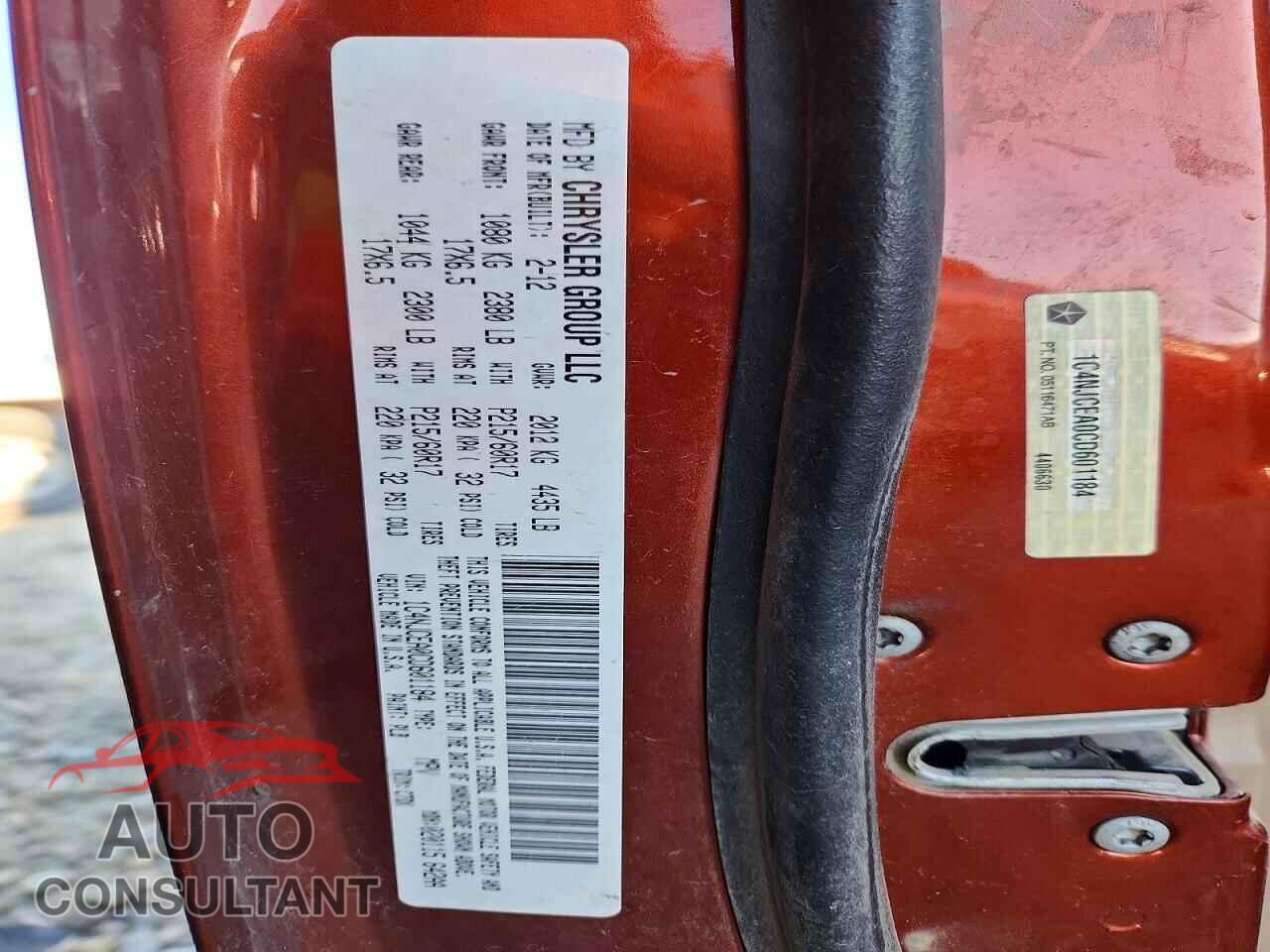 JEEP COMPASS 2012 - 1C4NJCEA0CD601184