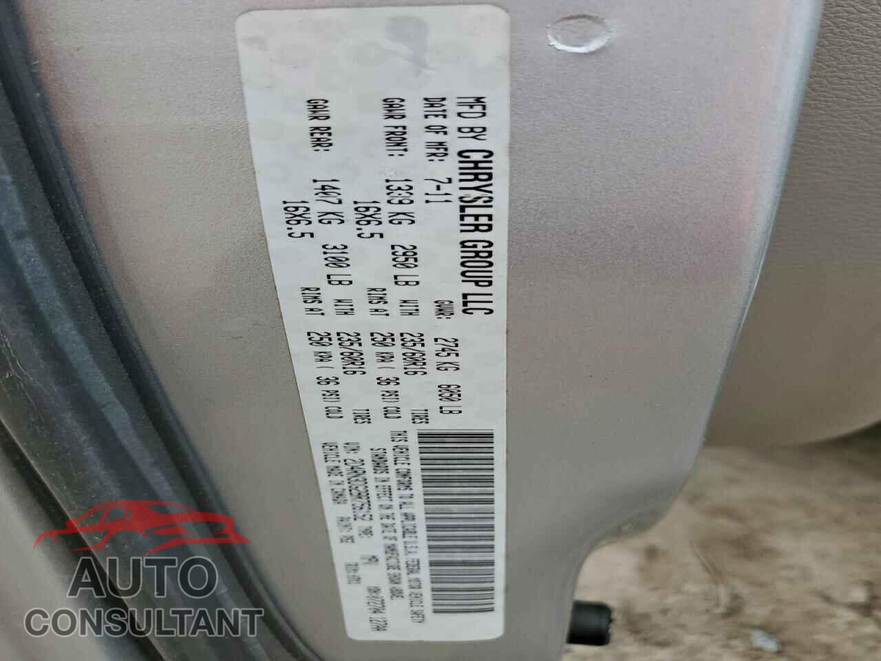 DODGE CARAVAN 2011 - 2D4RN3DG2BR756152