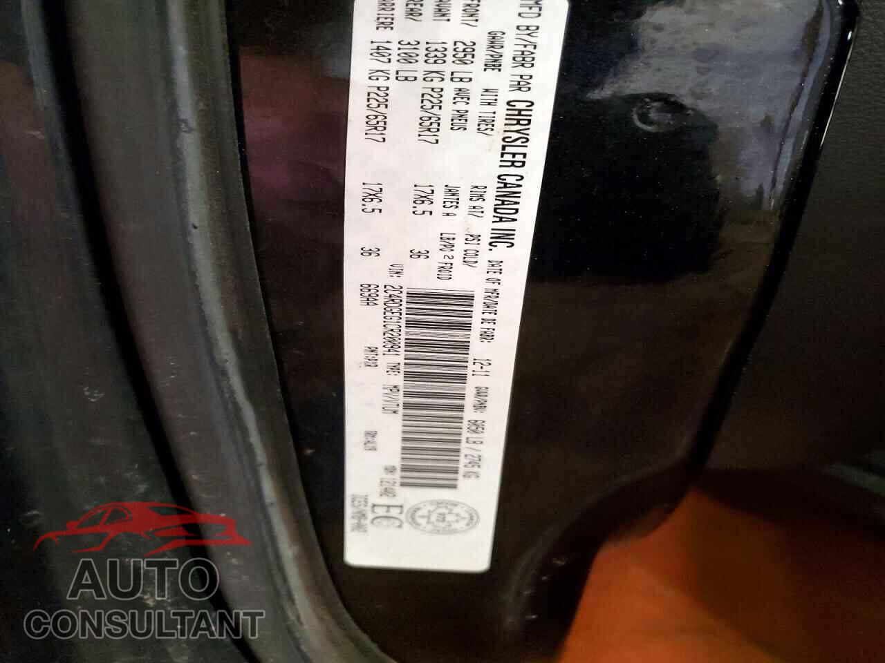 DODGE CARAVAN 2012 - 2C4RDGEG1CR200941