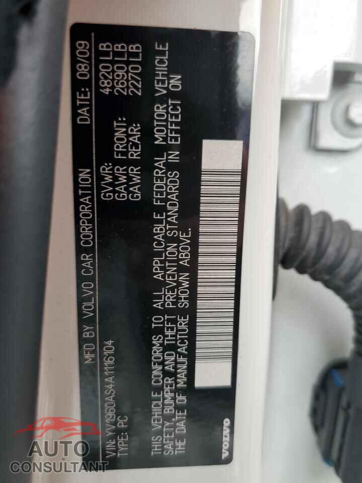 VOLVO S80 2010 - YV1960AS4A1116104
