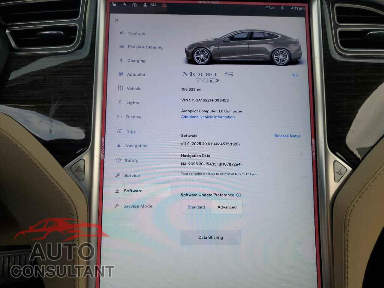 TESLA MODEL S 2015 - 5YJSA1S22FF098453