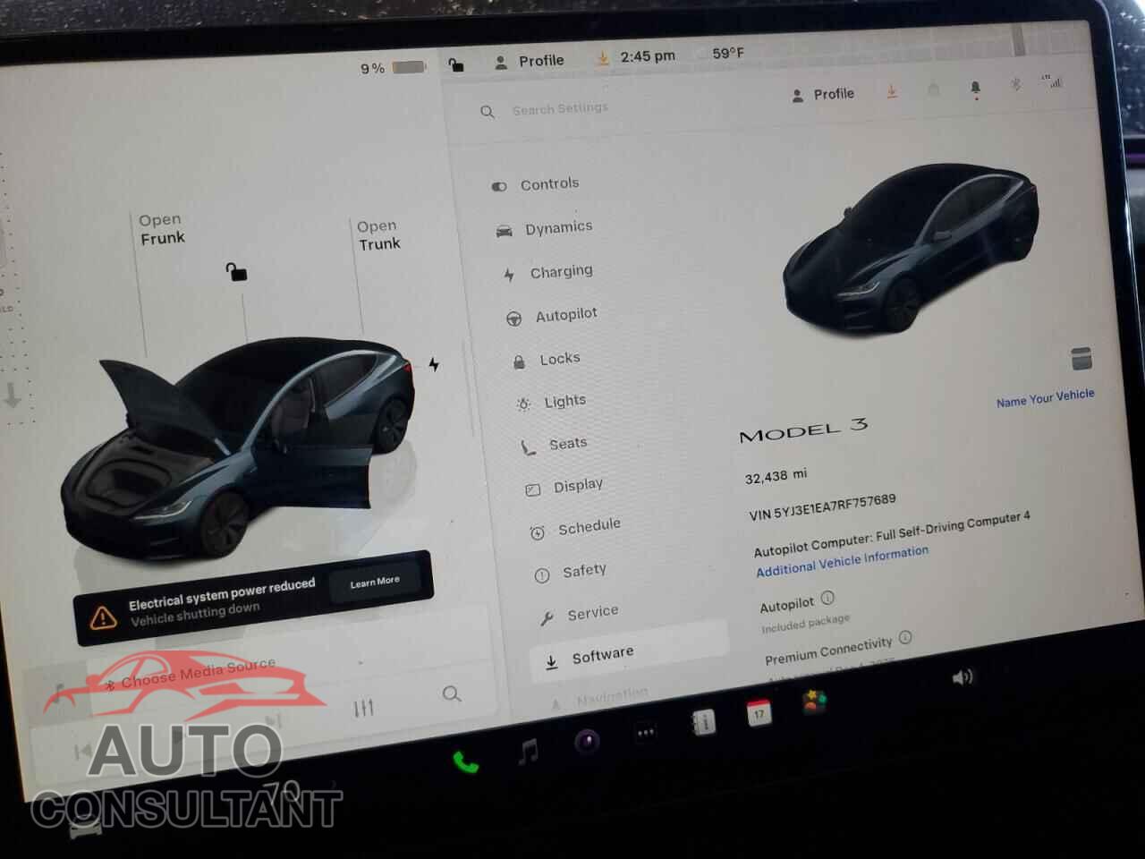 TESLA MODEL 3 2024 - 5YJ3E1EA7RF757689
