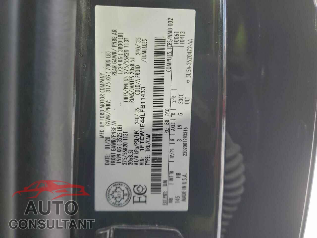 FORD F-150 2020 - 1FTEW1E44LFB11433