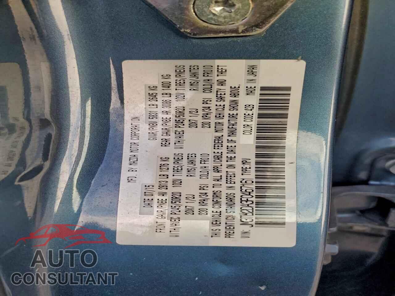 MAZDA CX-9 2015 - JM3TB2DA3F0467161